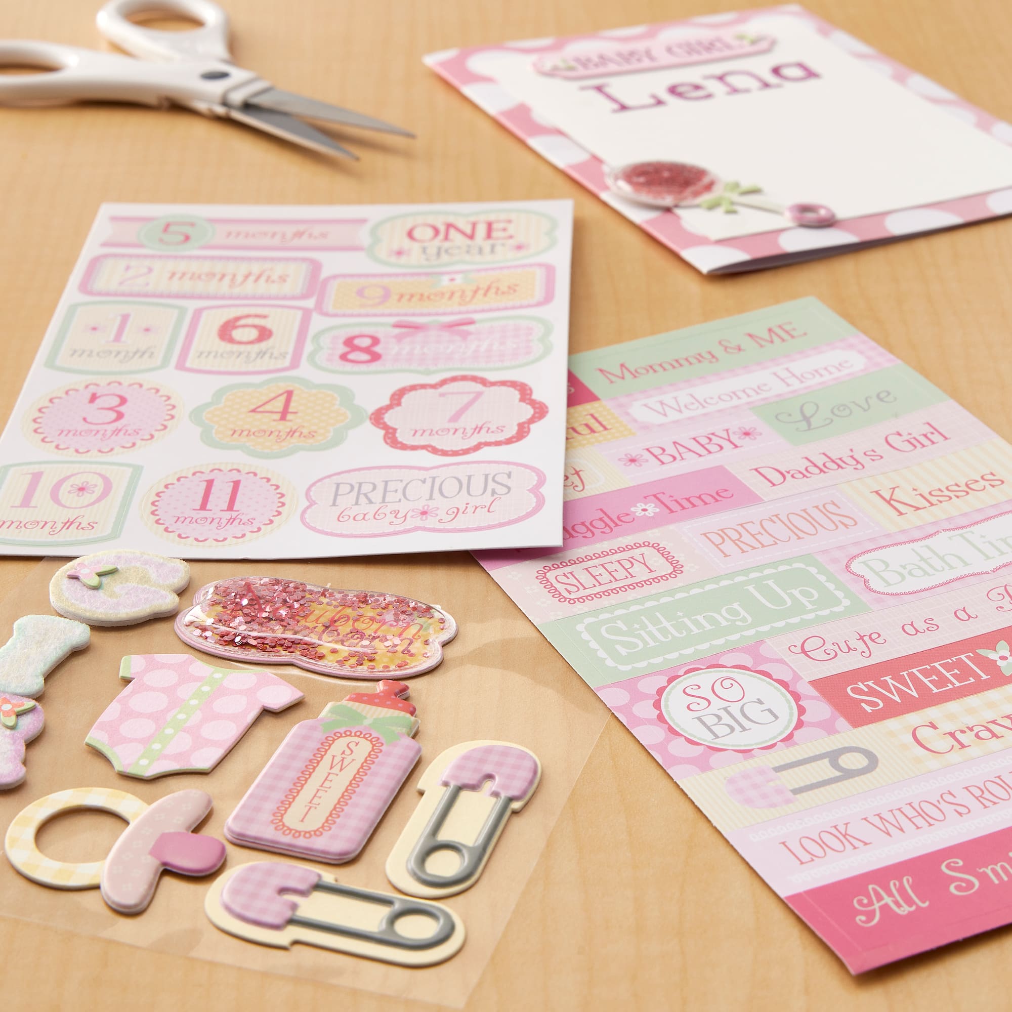 Traditional Baby Girl Dimensional Sticker Flip Pack by Recollections™